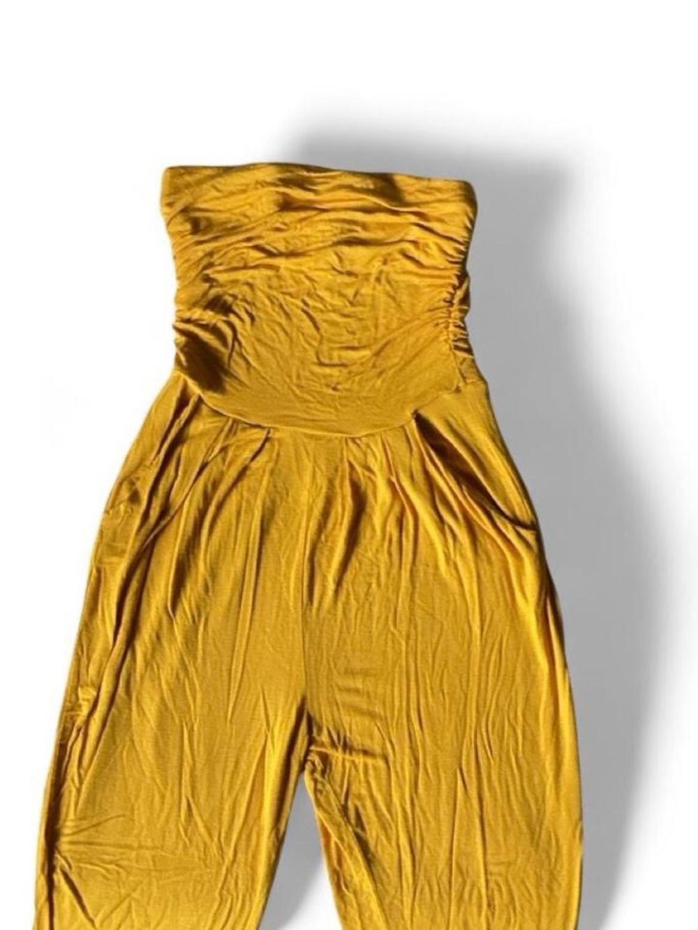 Strapless Mustard Yellow Jumpsuit